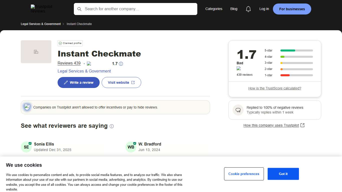 Instant Checkmate Reviews Read Customer Service Reviews of instantcheckmate.com 6 of 22