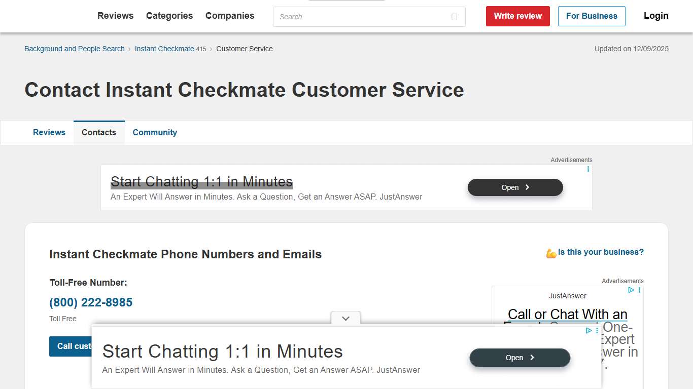 Instant Checkmate Customer Service Phone Number (800) 222-8985, Email, Help Center